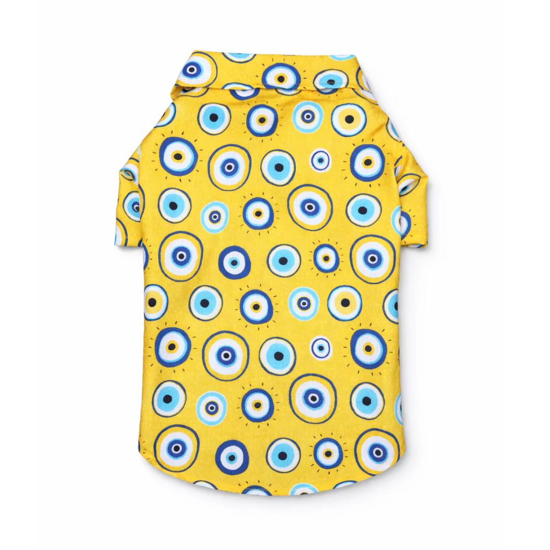 Pawgypets Evil Eye Casual Shirt for Dogs (Yellow) - Image 3
