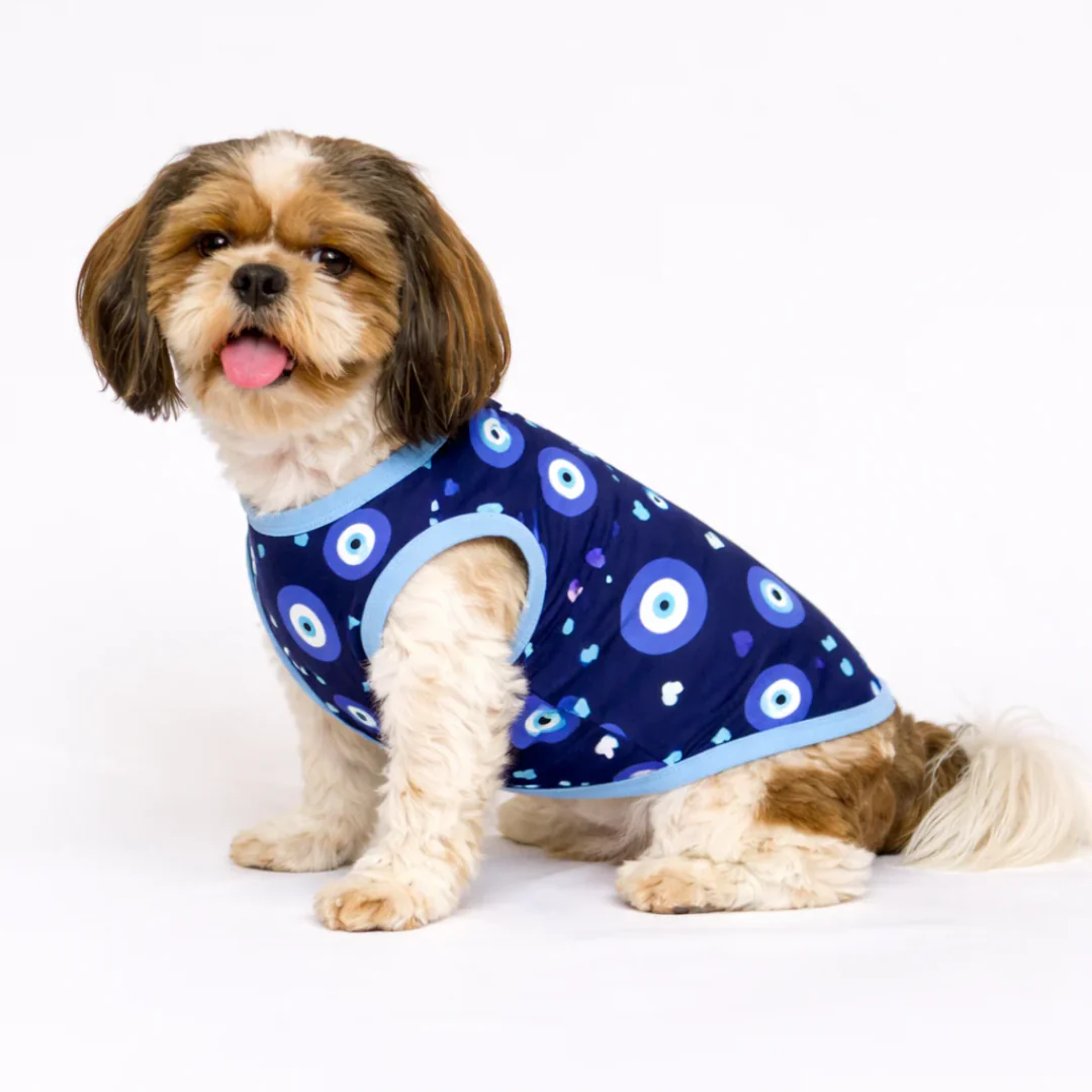Pawgypets Evil Eye Tshirt for Dogs (Navy Blue) - Image 3