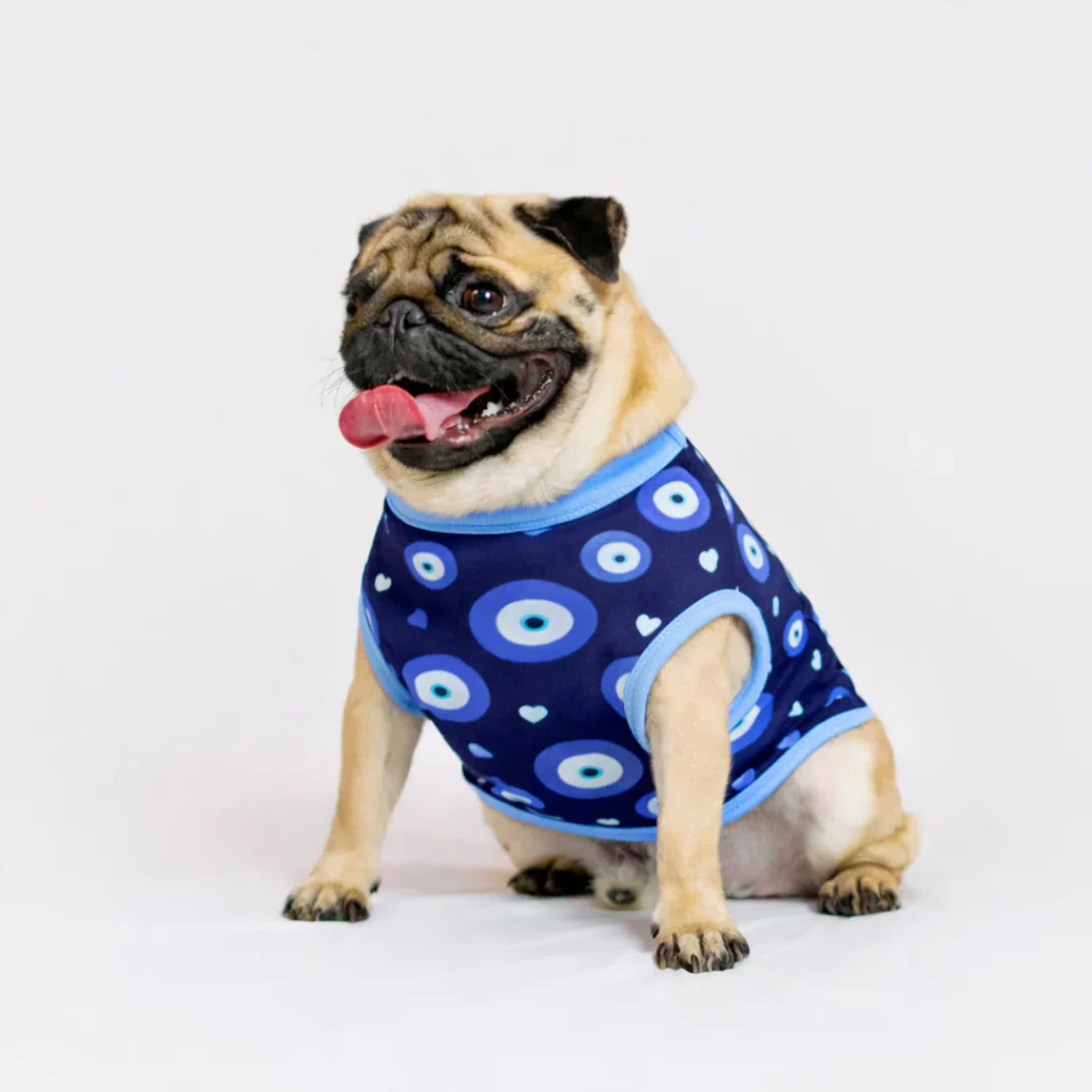 Pawgypets Evil Eye Tshirt for Dogs (Navy Blue) - Image 4
