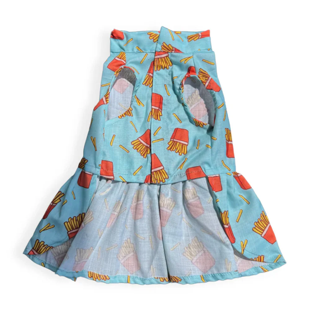 Pawgypets Fries Over Guys Dress for Dogs (Blue) - Image 3