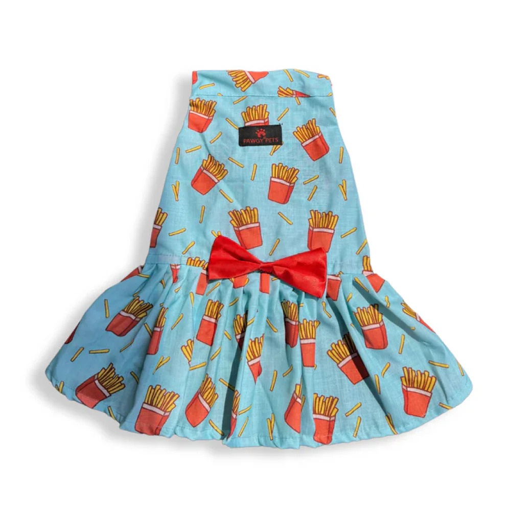 Pawgypets Fries Over Guys Dress for Dogs (Blue) - Image 4