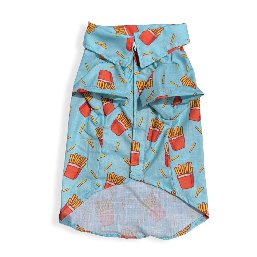 Pawgypets Fries Over Guys Shirt for Dogs (Blue) - Image 4