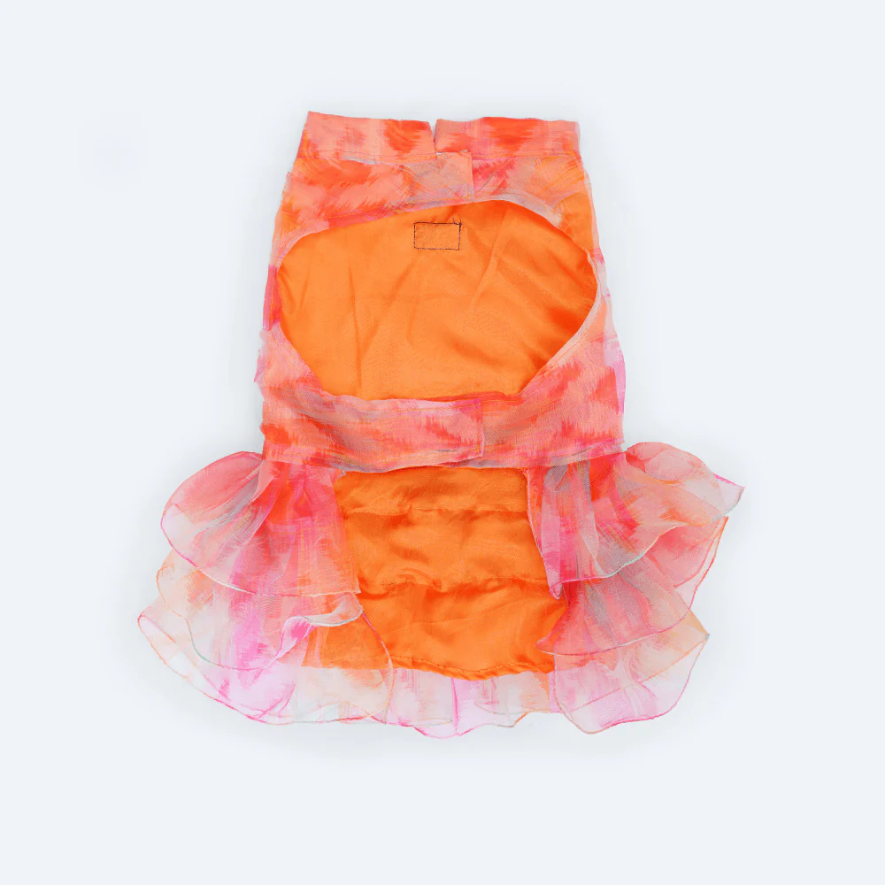 Pawgypets Frill Dress for Dogs and Cats (Orange) - Image 2