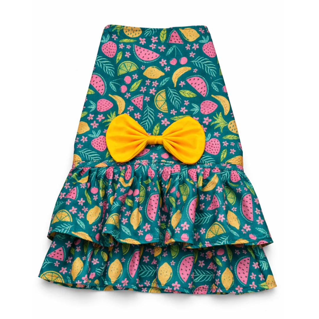 Pawgypets Fruity Casual Dress for Dogs (Green) - Image 5