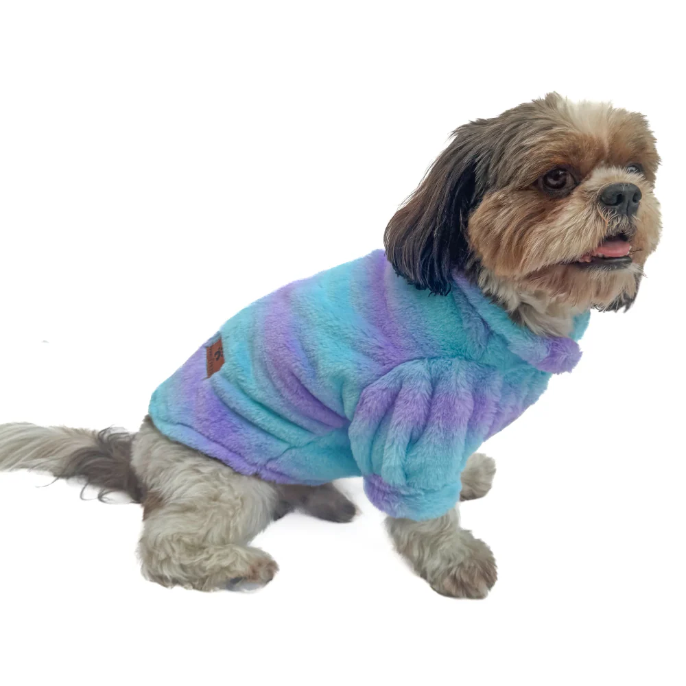 Pawgypets Fur Sweater for Dogs and Cats (Blue/Purple) - Image 5