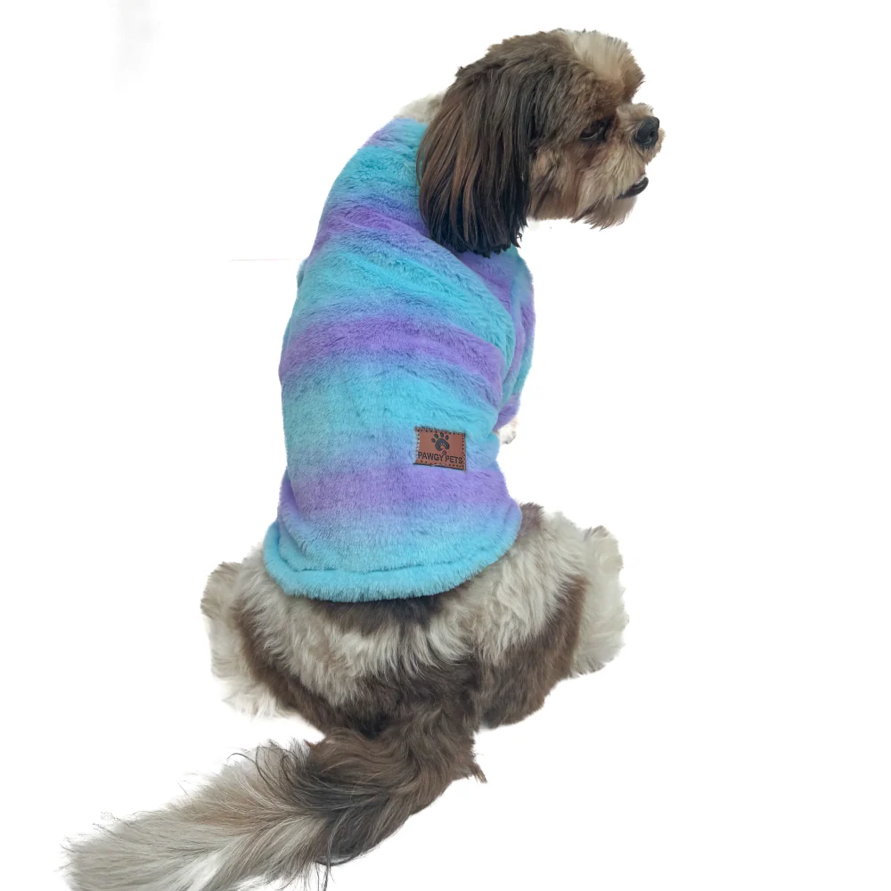 Pawgypets Fur Sweater for Dogs and Cats (Blue/Purple) - Image 7
