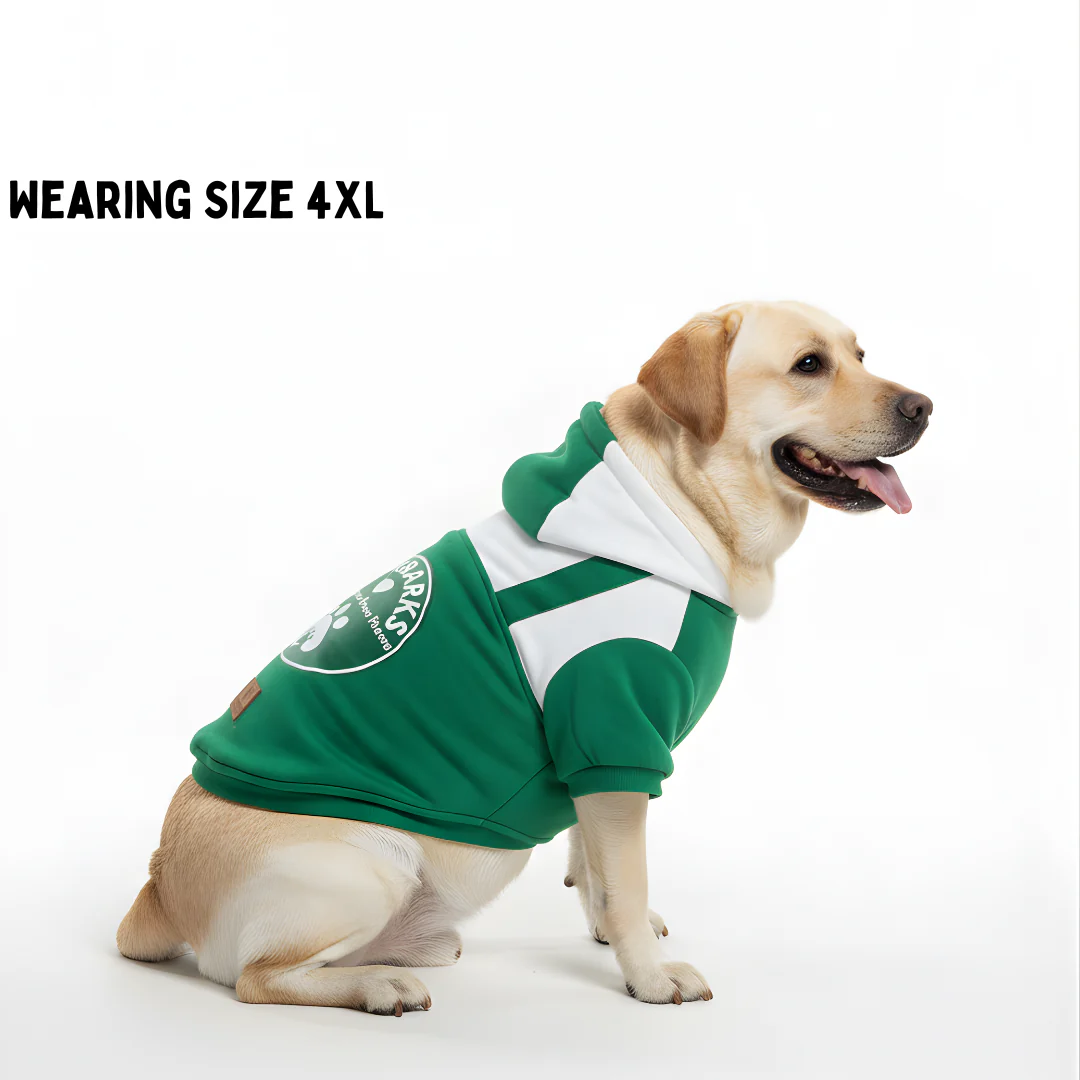 Pawgypets Furbarks Hoodie for Dogs (Green) - Image 3