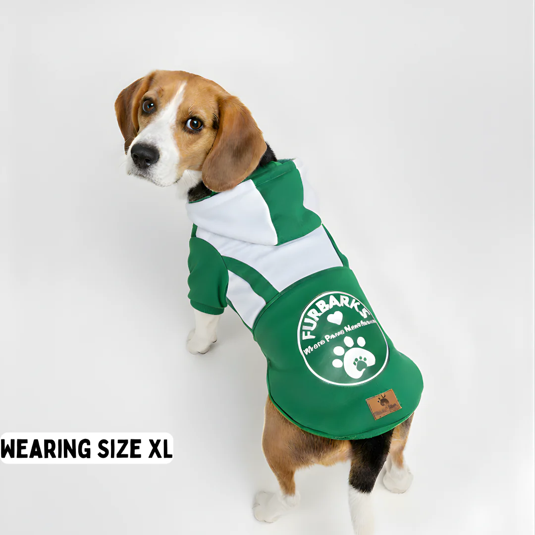 Pawgypets Furbarks Hoodie for Dogs (Green) - Image 5