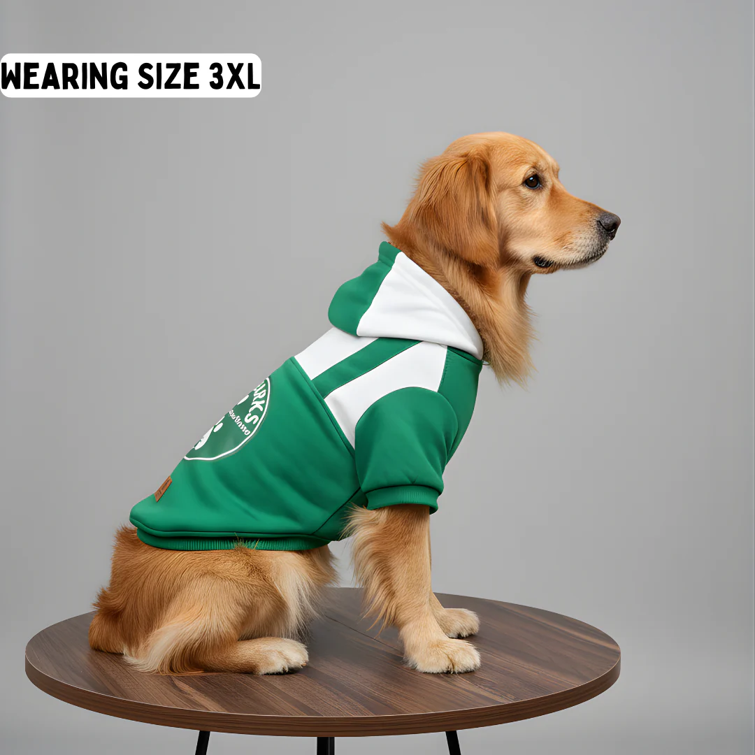 Pawgypets Furbarks Hoodie for Dogs (Green) - Image 6