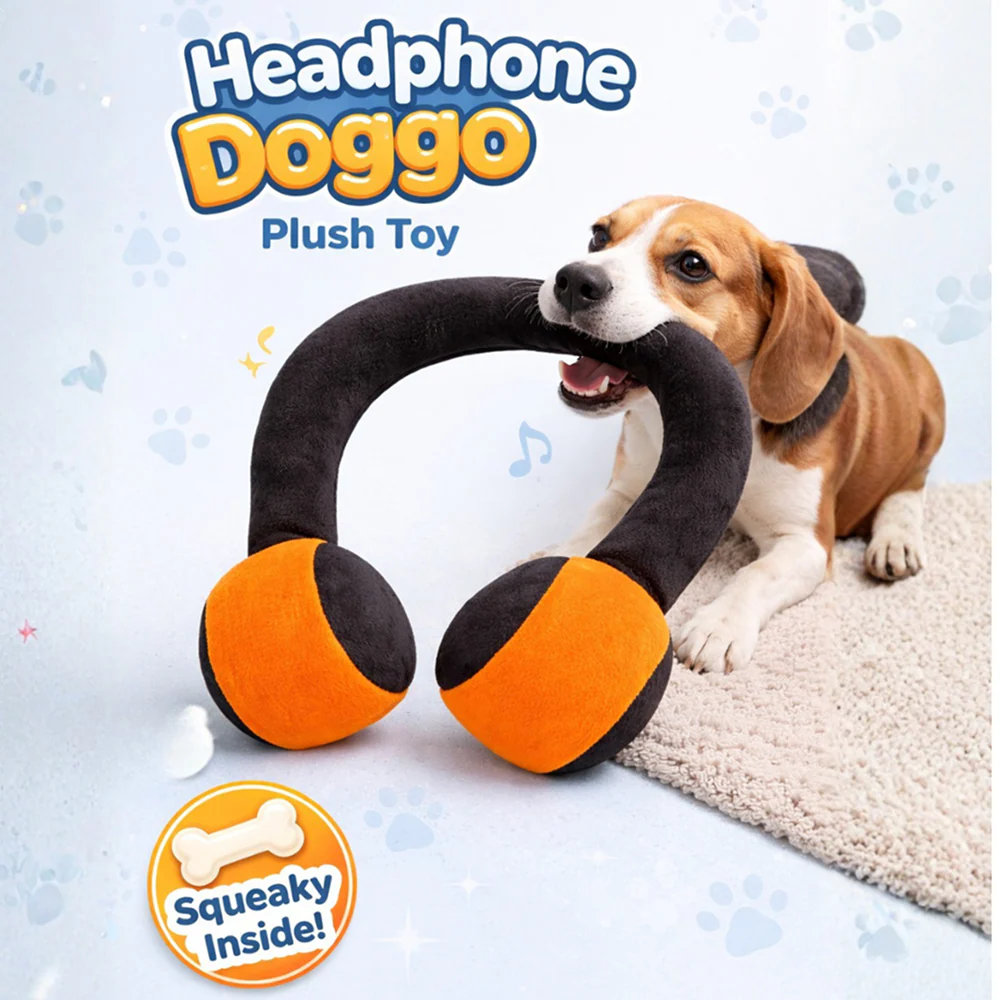 Pawgypets Headphone Plush Toy for Dogs - Image 3