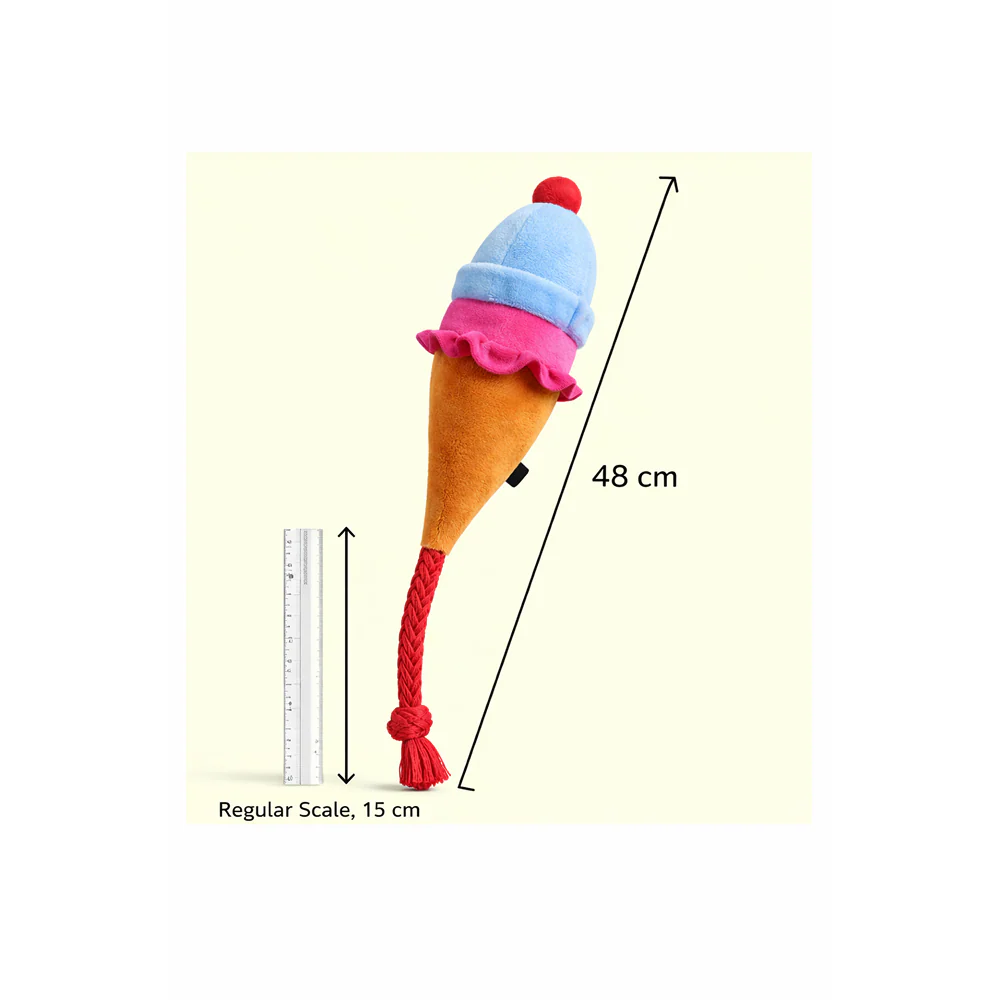 Pawgypets Ice Cream Plush with Rope Toy for Dogs - Image 7