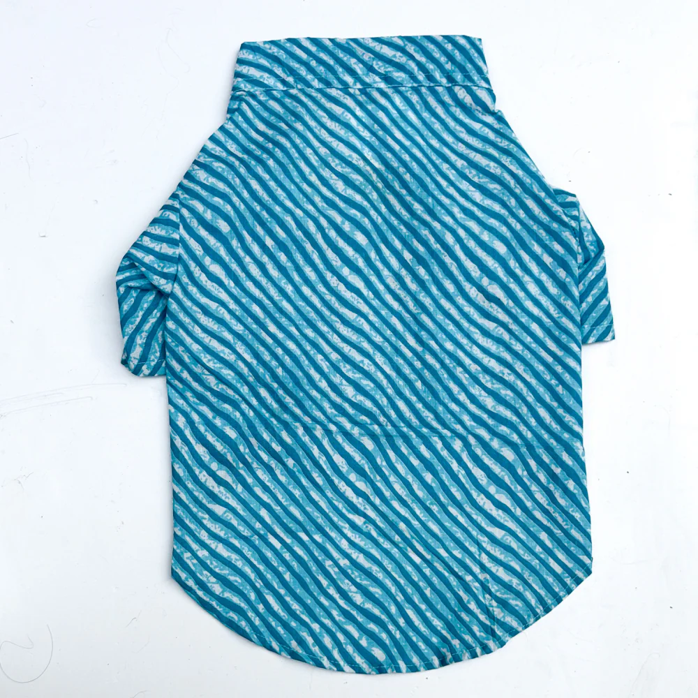 Pawgypets Lehriya Kurta for Dogs and Cats (Blue) - Image 3