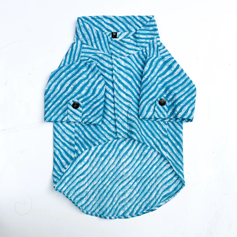 Pawgypets Lehriya Kurta for Dogs and Cats (Blue) - Image 5