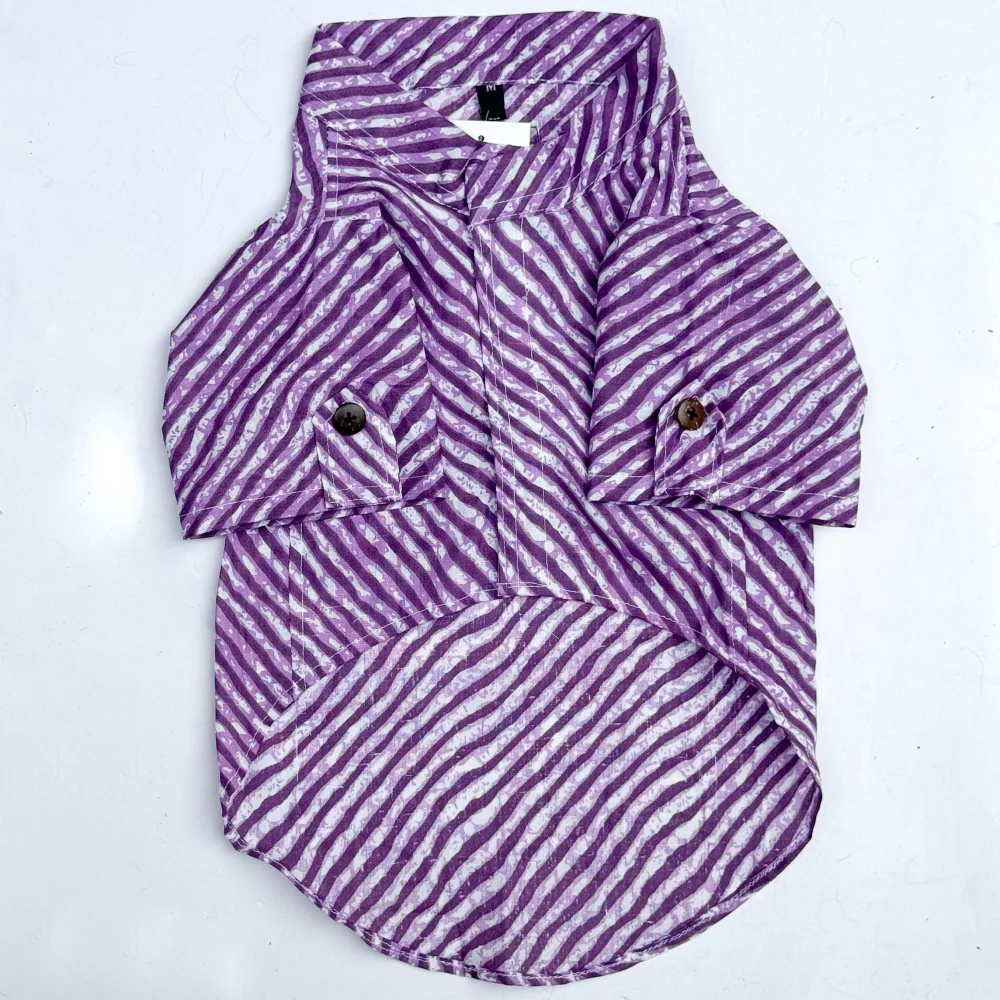 Pawgypets Lehriya Kurta for Dogs and Cats (Purple) - Image 2