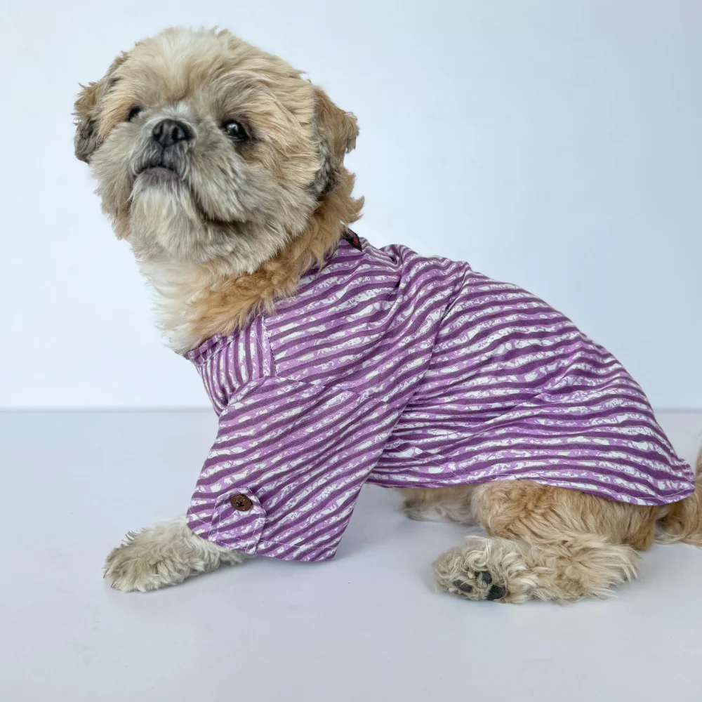 Pawgypets Lehriya Kurta for Dogs and Cats (Purple) - Image 3