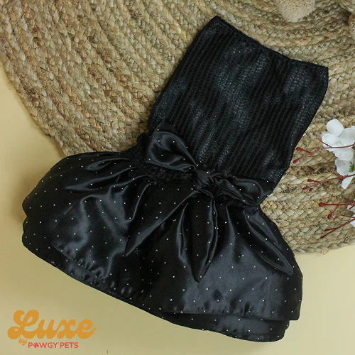 Pawgypets Luxe Balloon Dress for Dogs and Cats (Black) - Image 3