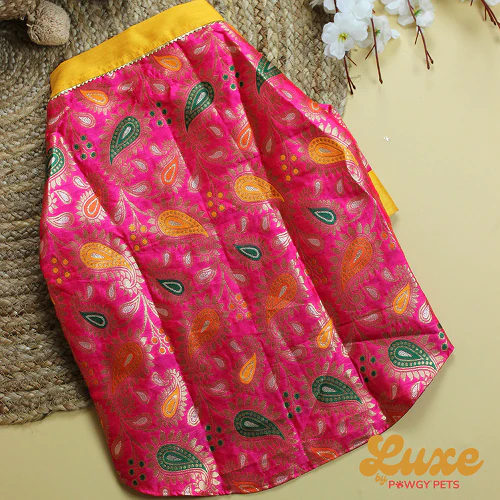 Pawgypets Luxe Barcade Kurta for Dogs and Cats (Pink) - Image 4