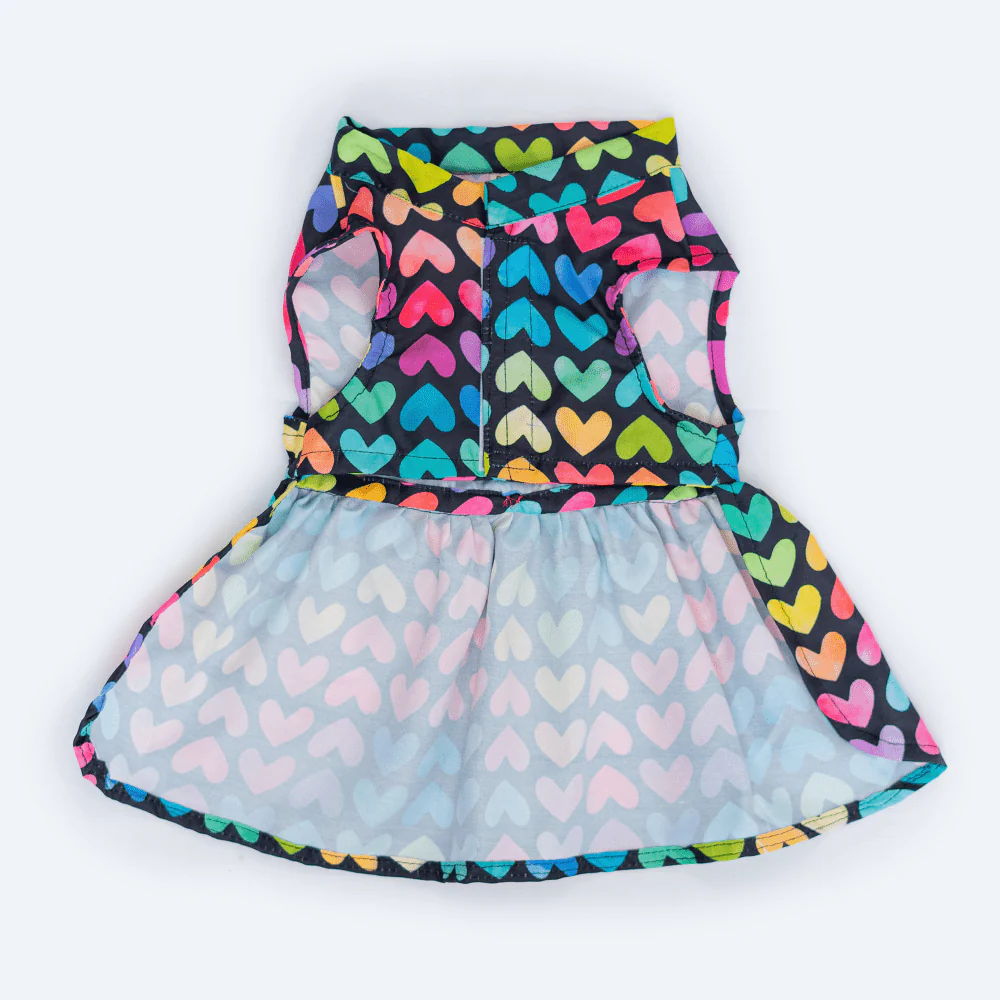 Pawgypets Multi Heart Casual Dress for Dogs and Cats - Image 3