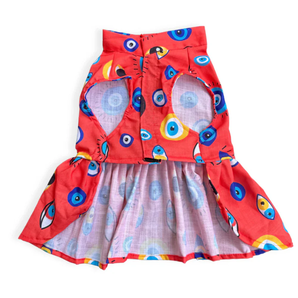 Pawgypets Nazar Na Lage Dress for Dogs (Red) - Image 5
