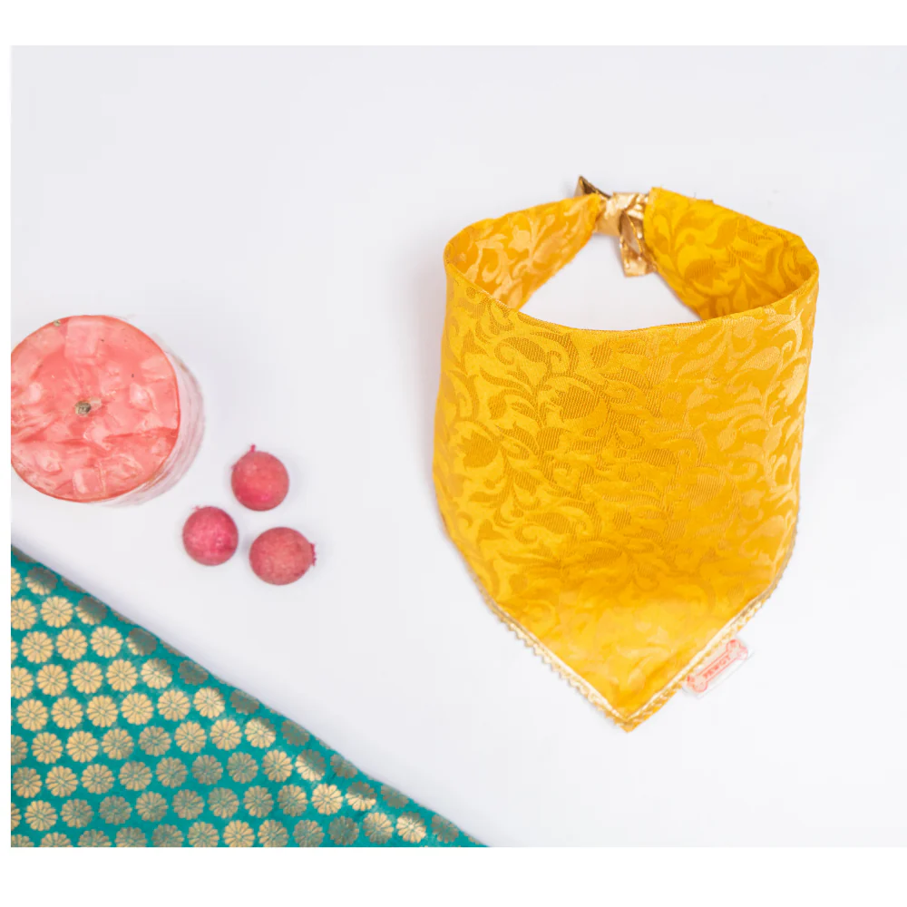 Pawgypets Occasion Wear Bandana for Dogs and Cats (Yellow) - Image 3