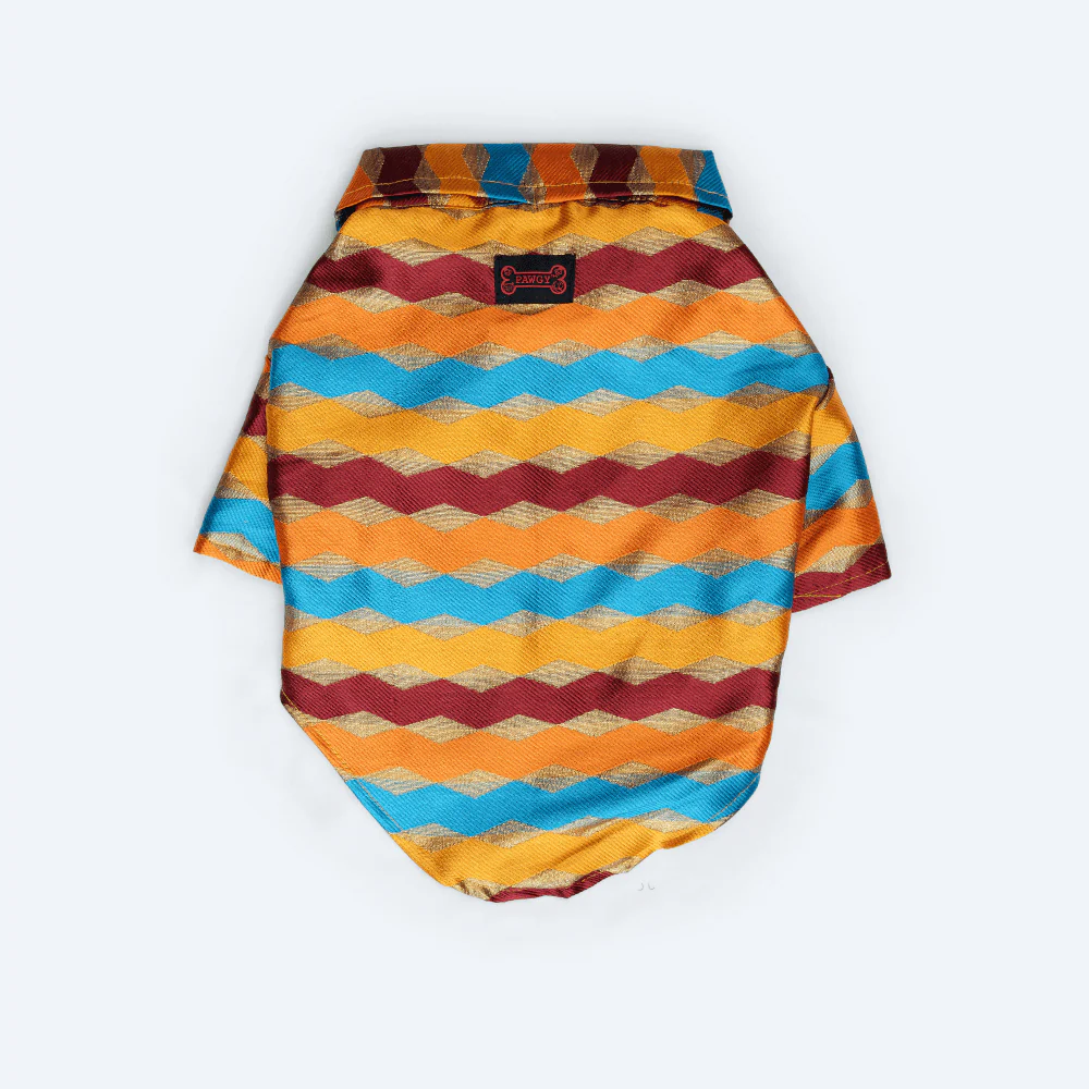Pawgypets Occasion Wear Shirt for Dogs and Cats (Multi Stripe) - Image 3