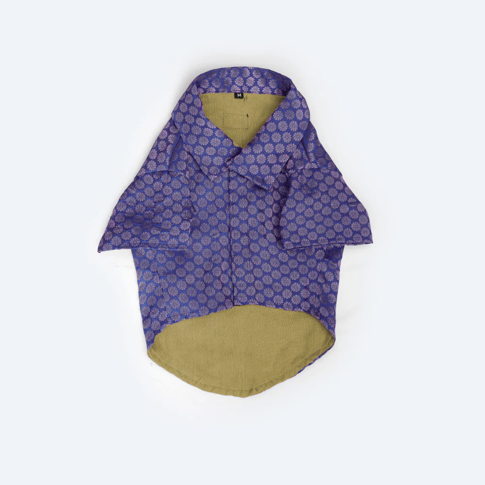Pawgypets Occasion Wear Shirt for Dogs and Cats (Navy Blue) - Image 3