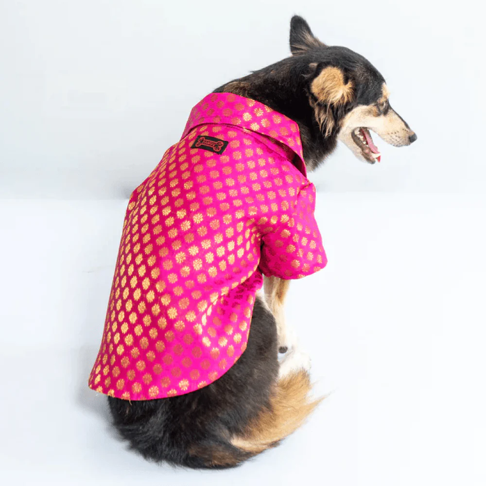 Pawgypets Occasion Wear Shirt for Dogs and Cats (Pink) - Image 4