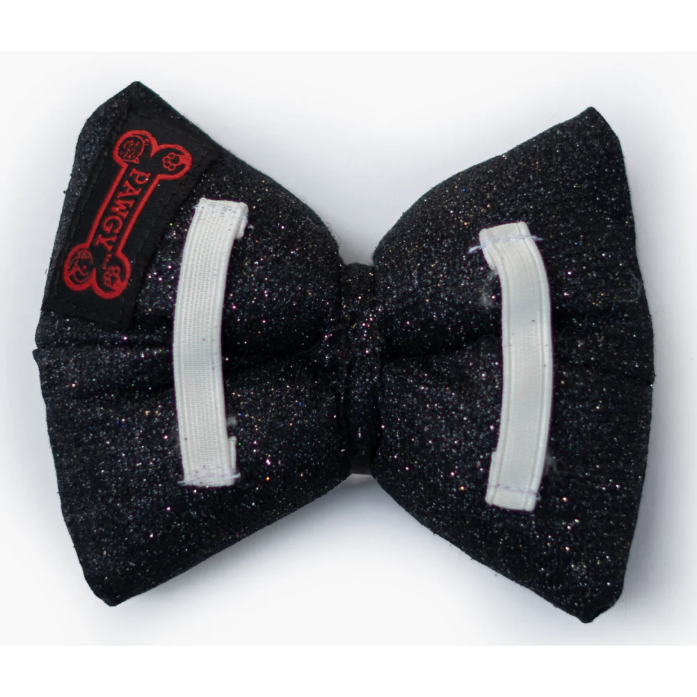 Pawgypets Party Wear Bowtie for Dogs and Cats (Black) - Image 2