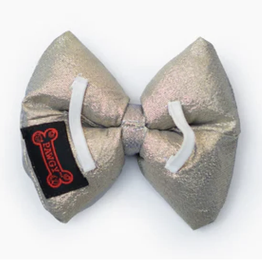 Pawgypets Party Wear Bowtie For Dogs and Cats (Gold) - Image 3