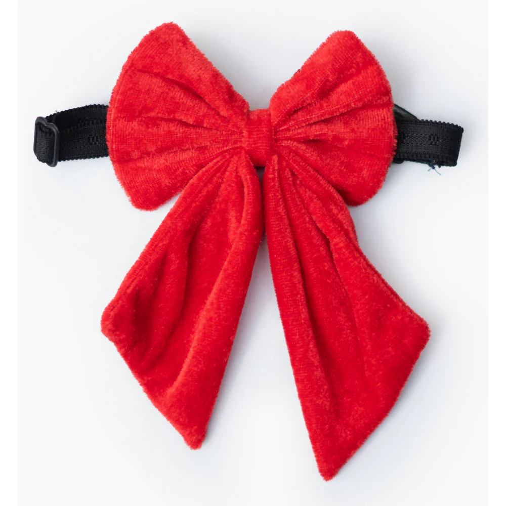 Pawgypets Pigtail Bowtie for Dogs and Cats (Red) - Image 2