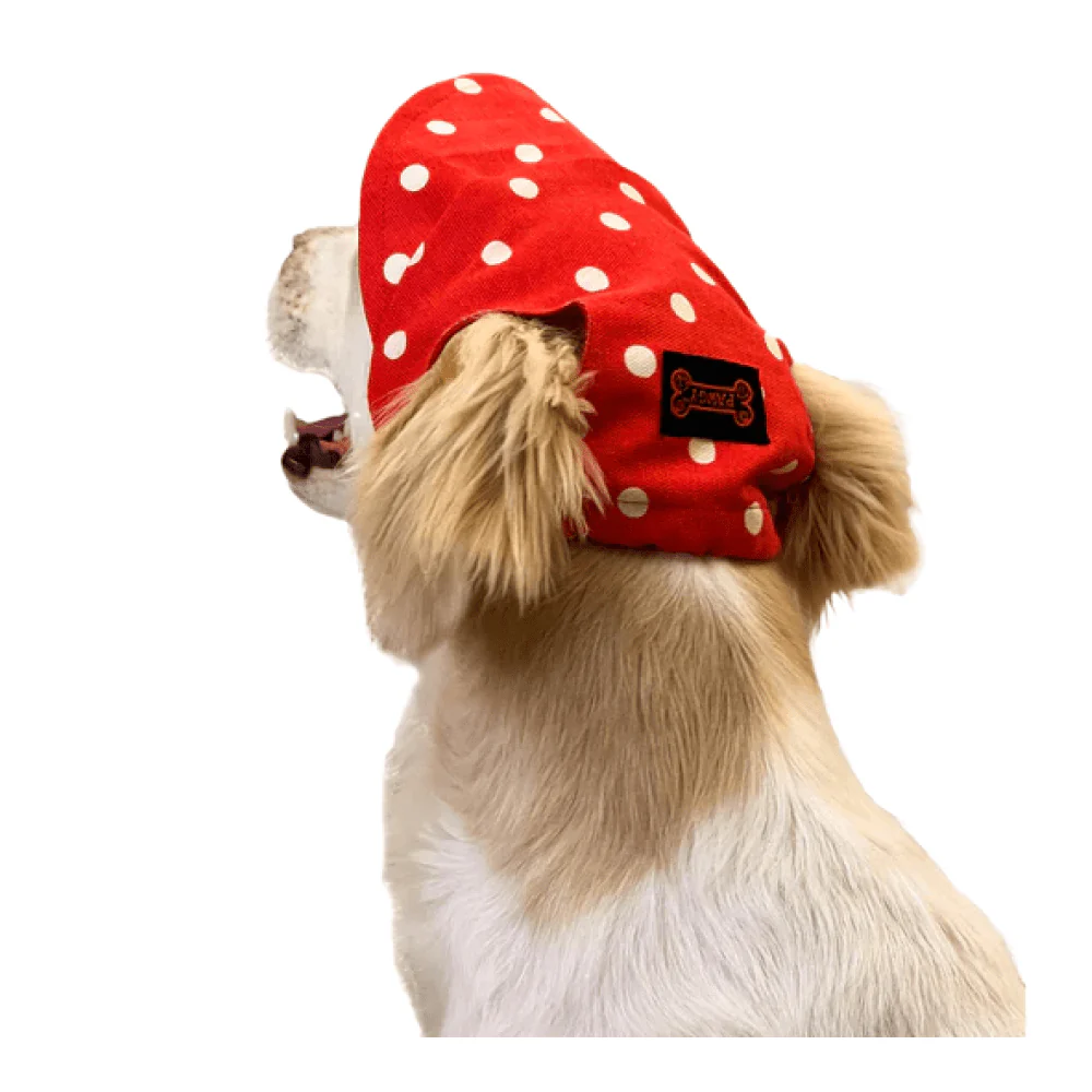 Pawgypets Polka Cap for Dogs and Cats (Red) - Image 3