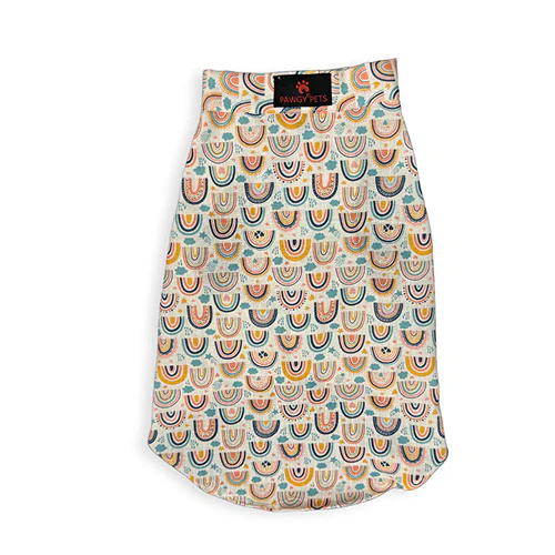 Pawgypets Rainbow Sando for Cats (White)