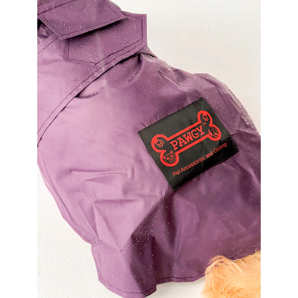 Pawgypets Raincoat for Dogs and Cats (Purple) - Image 5