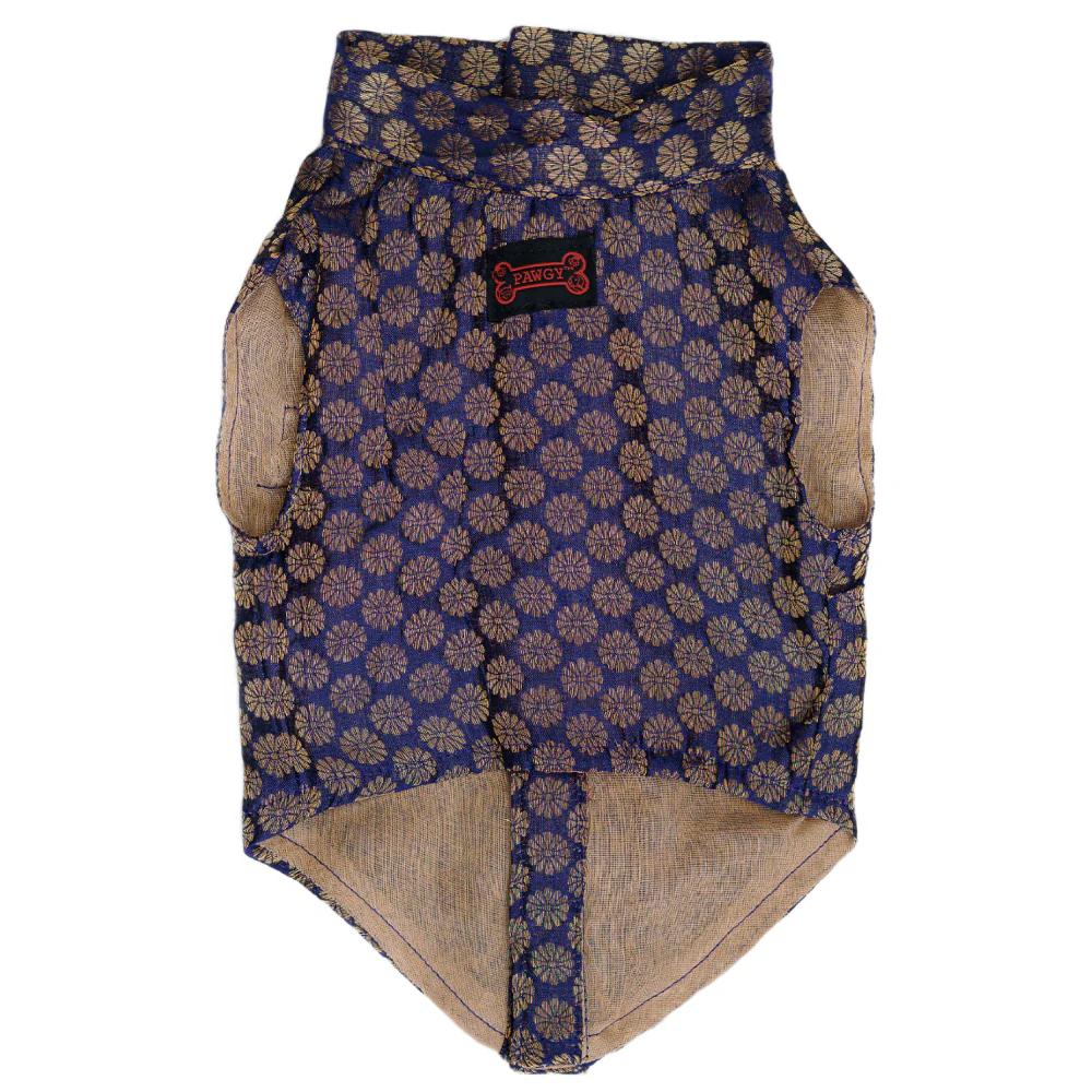Pawgypets Sherwani for Dogs and Cats (Navy Blue) - Image 2