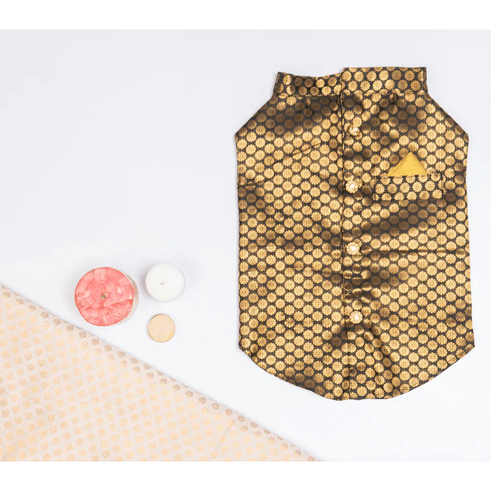 Pawgypets Sherwani for Dogs and Cats (Black) - Image 3