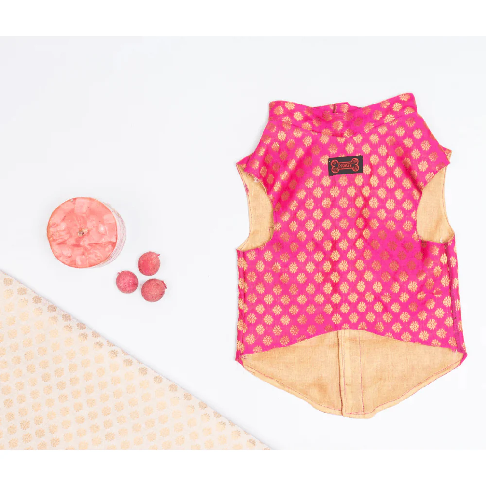 Pawgypets Sherwani for Dogs and Cats (Pink) - Image 3