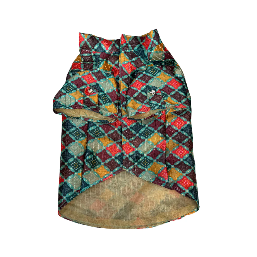 Pawgypets Silk Kurta for Dogs and Cats (Multi) - Image 2