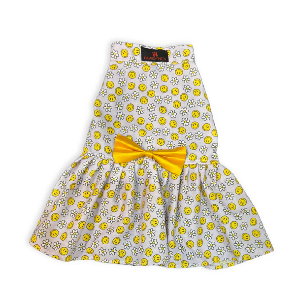 Pawgypets Smiley O Clock Dress for Dogs (Lavender) - Image 4