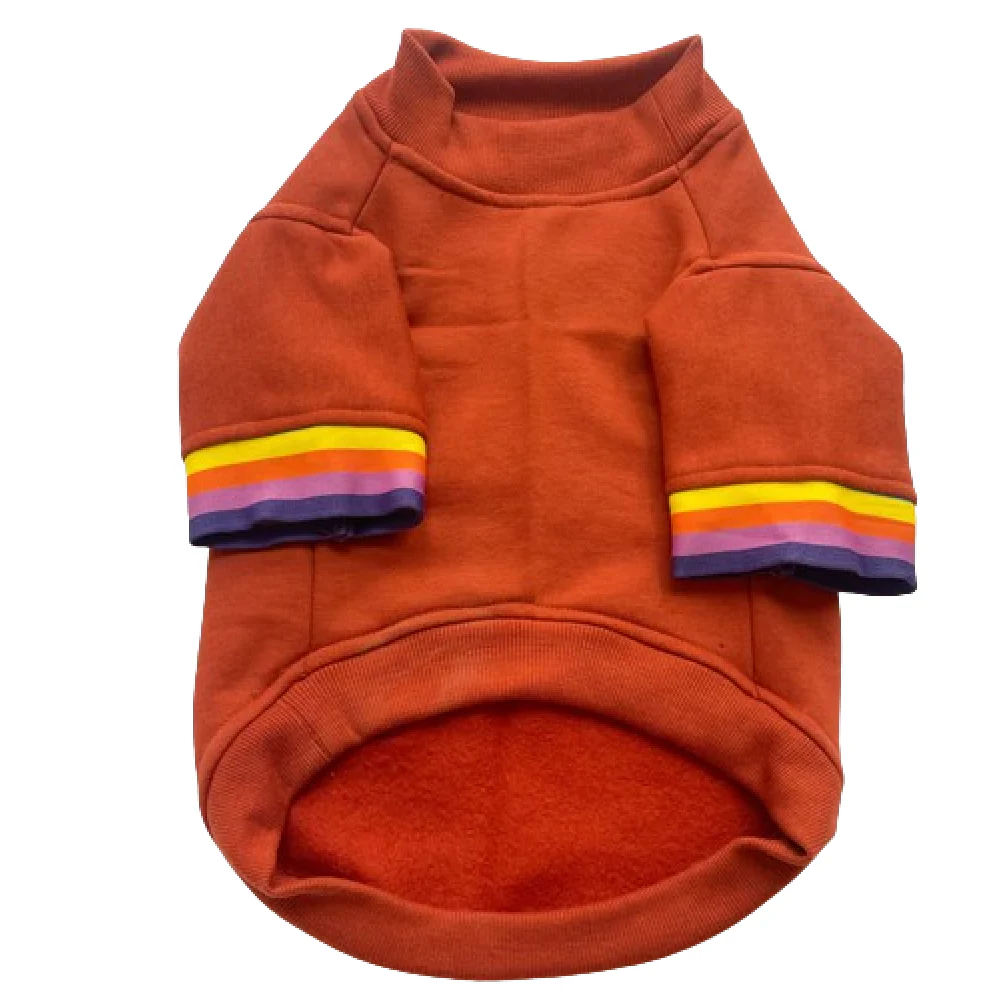Pawgypets Smiley Sweatshirt for Dogs and Cats (Rust) - Image 4