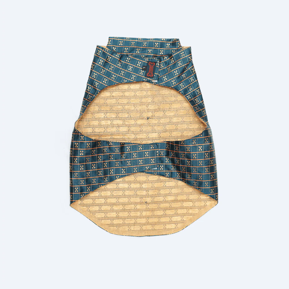 Pawgypets Strapy Sherwani for Dogs and Cats (Peacock Blue) - Image 3