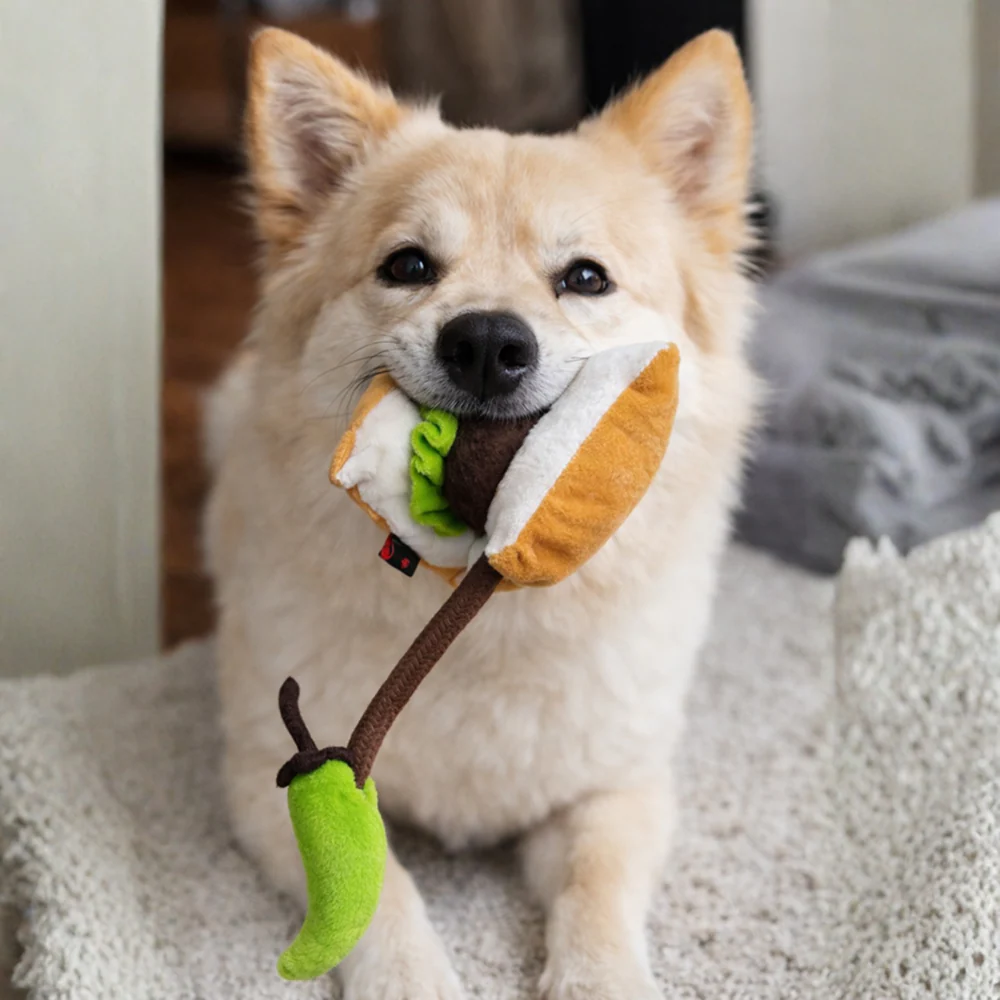 Pawgypets Vada Pav Plush with Rope Toy for Dogs - Image 2