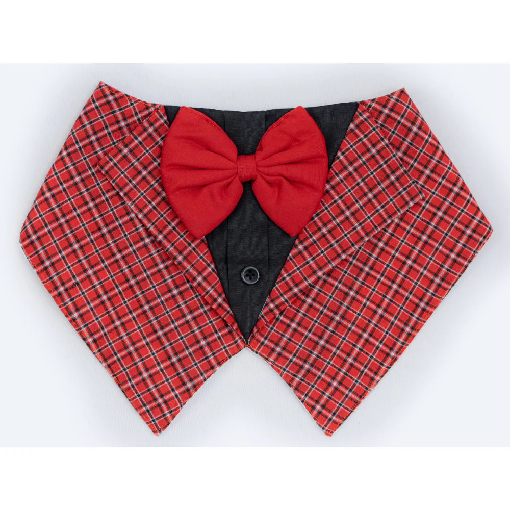 Pawgypets Waistcoat Bandana for Dogs and Cats (Red) - Image 2