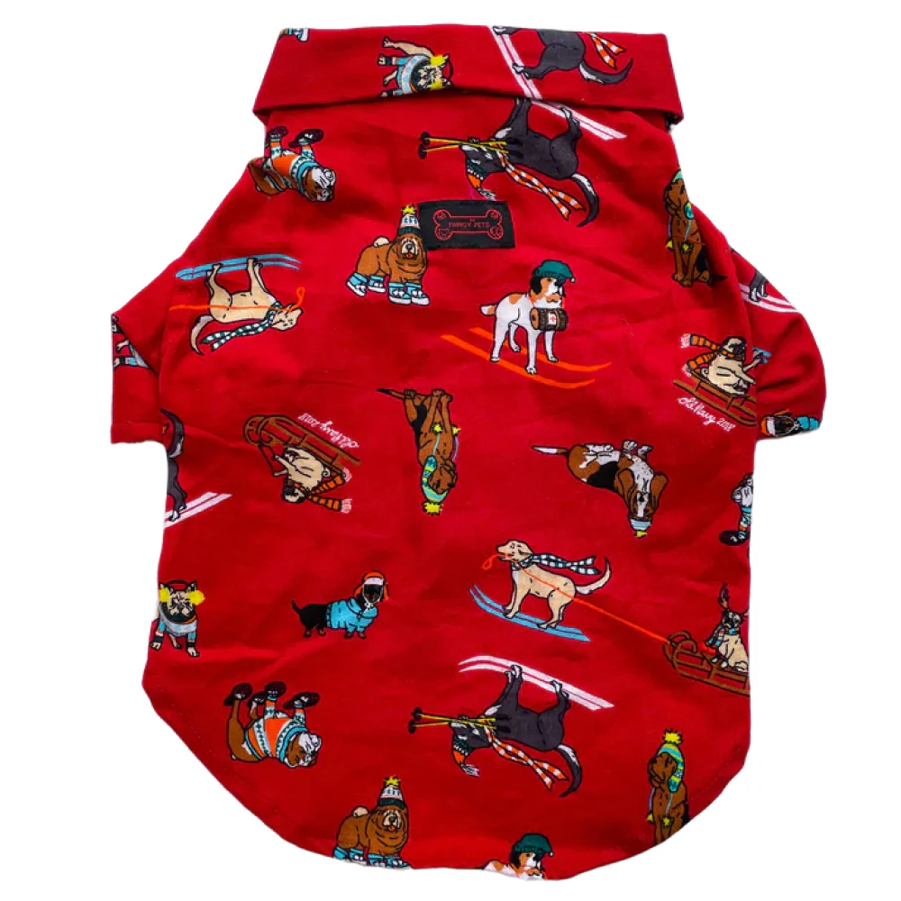 Pawgypets Warm Winter Pets Shirt for Dogs and Cats (Red) - Image 2
