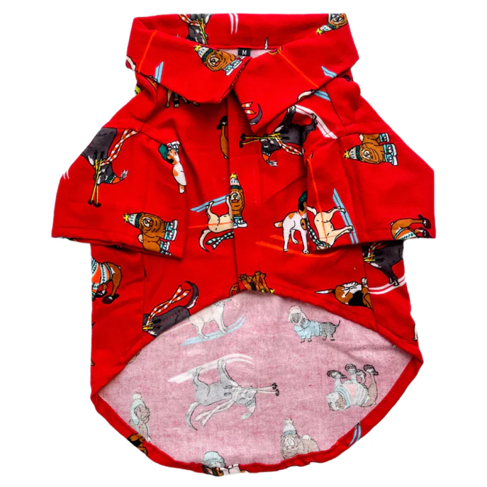 Pawgypets Warm Winter Pets Shirt for Dogs and Cats (Red) - Image 3