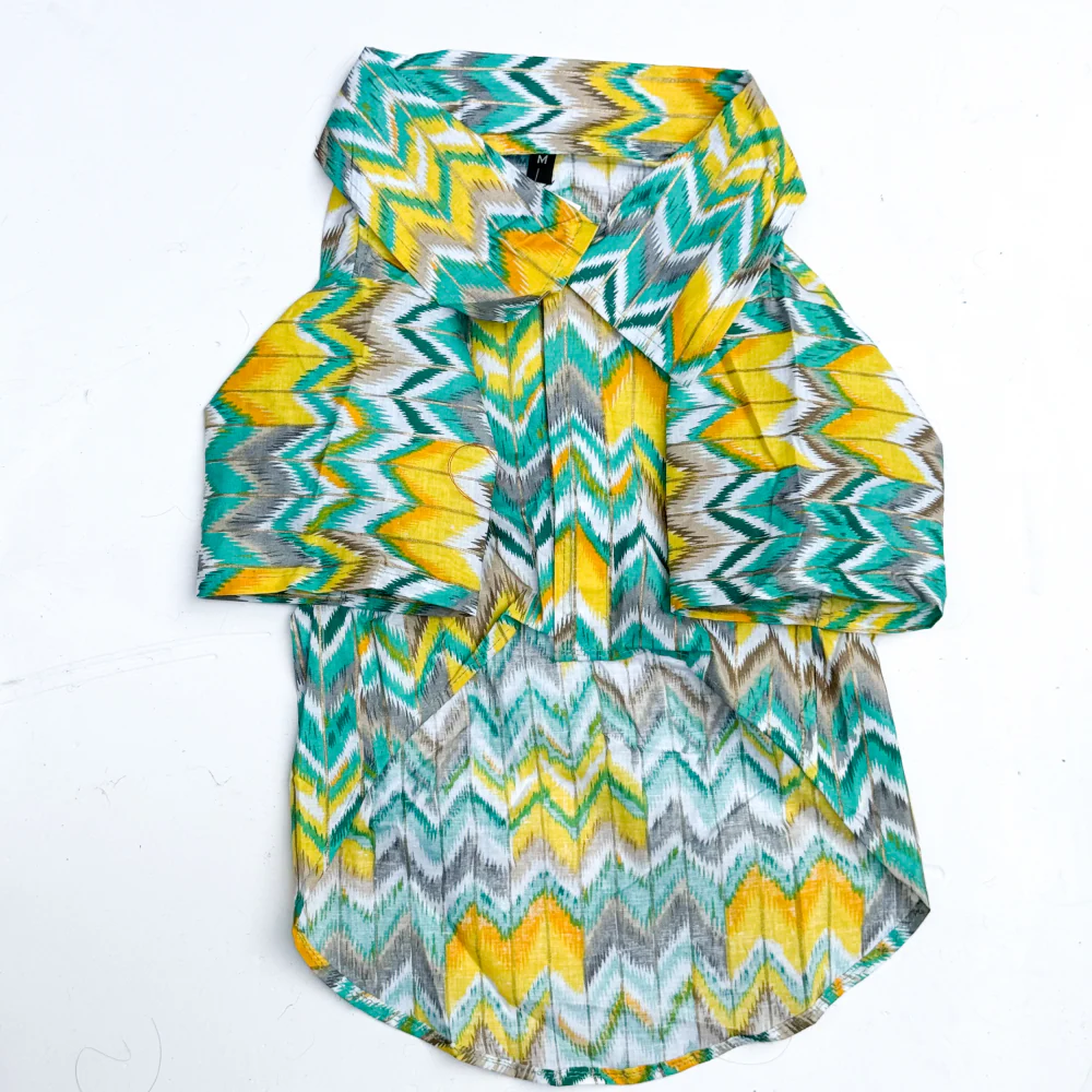Pawgypets Zig Zag Kurta for Dogs and Cats (Green) - Image 3