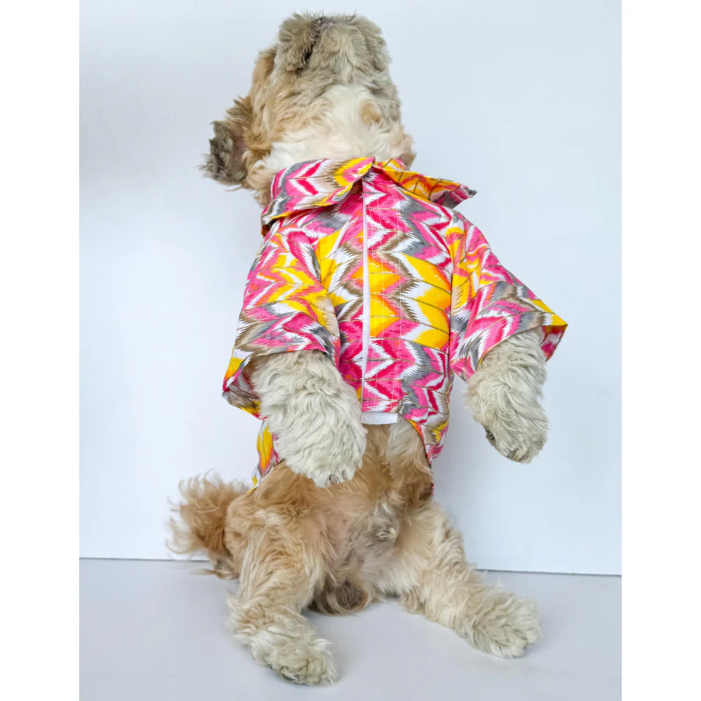 Pawgypets Zig Zag Kurta for Dogs and Cats (Pink) - Image 2