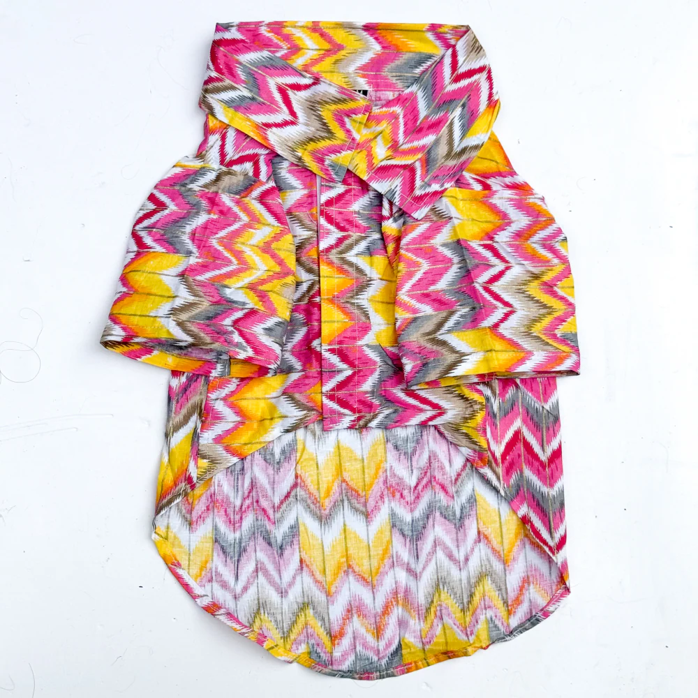 Pawgypets Zig Zag Kurta for Dogs and Cats (Pink) - Image 4