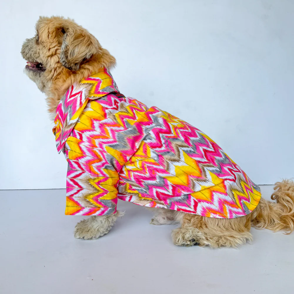 Pawgypets Zig Zag Kurta for Dogs and Cats (Pink) - Image 5