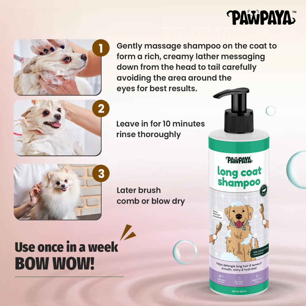 Pawpaya Long Coat Shampoo for Dogs - Image 4