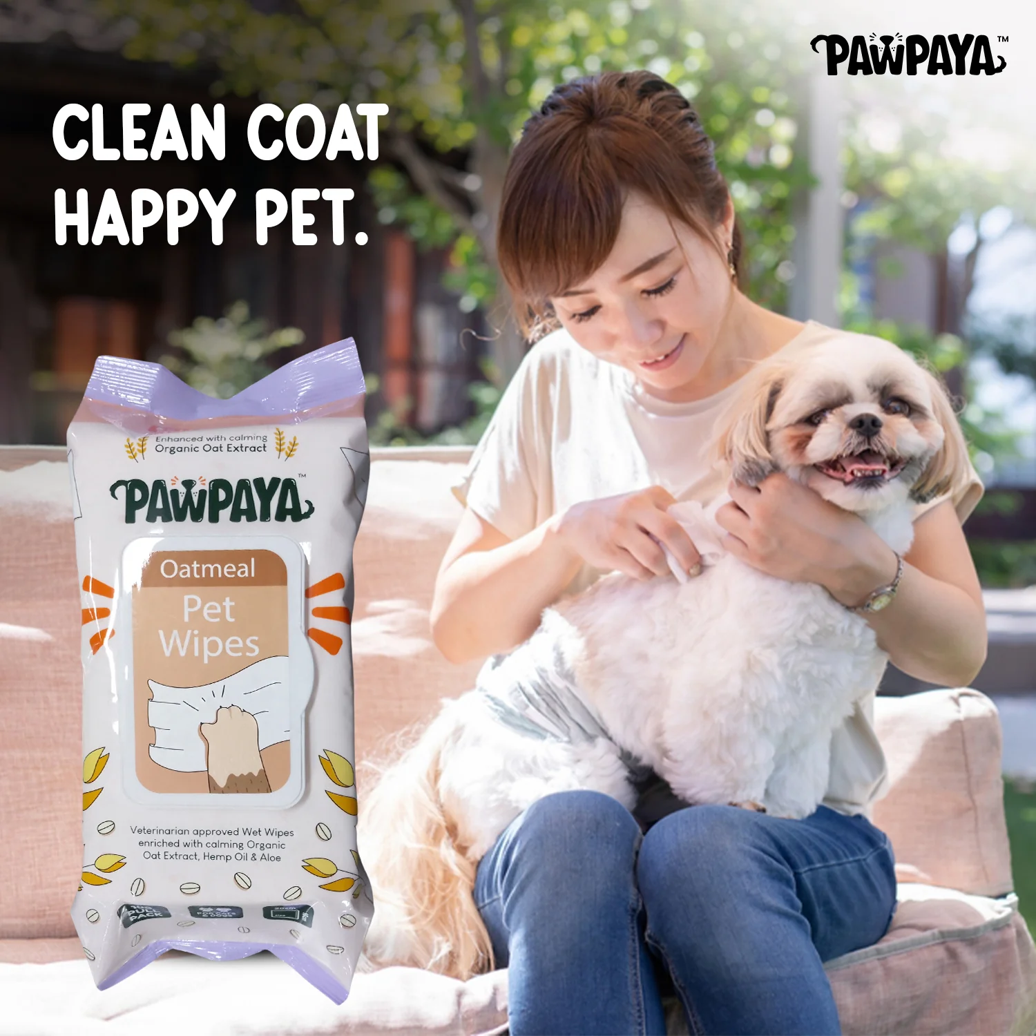 Pawpaya Oatmeal Wipes for Pets - Image 7